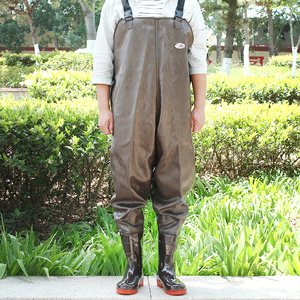 بذلة جمبسوت مقاومة للماء والربط بحذاء المطر سراويل مائية وصناعة تربية سراويل وأحذية خوض مياه محددة - Product Image 2