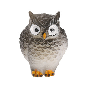 <b>Small</b> Owl Resin <b>Ornament</b> Animal Shape Painted Handmade Garden Decor Freestanding Miniature Landscape Decoration - Product Image 5