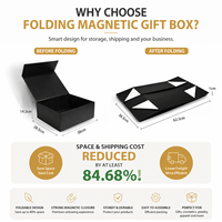 Boîte cadeau rigide magnétique pliable en papier couché 128 g/m² avec logo personnalisé de haute qualité du fabricant pour chapeau
