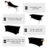 Nappe personnalisée imprimée, housse de table extensible, promotion, salon professionnel, nappes de table de 6 pieds, impression couleur intégrale