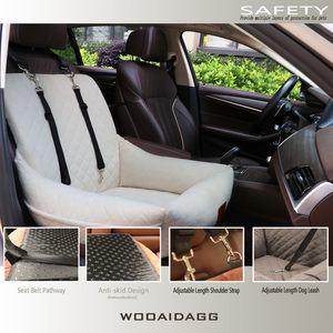 Ultraweiches Quadratisches Hundebett für das Auto, Luxuriöses, Erhöhtes Hundebett in Quadratform aus Samt mit Memory-Schaum, Vollständig Waschbar mit Stauraum, Polyester-Schwamm - Product Image 5