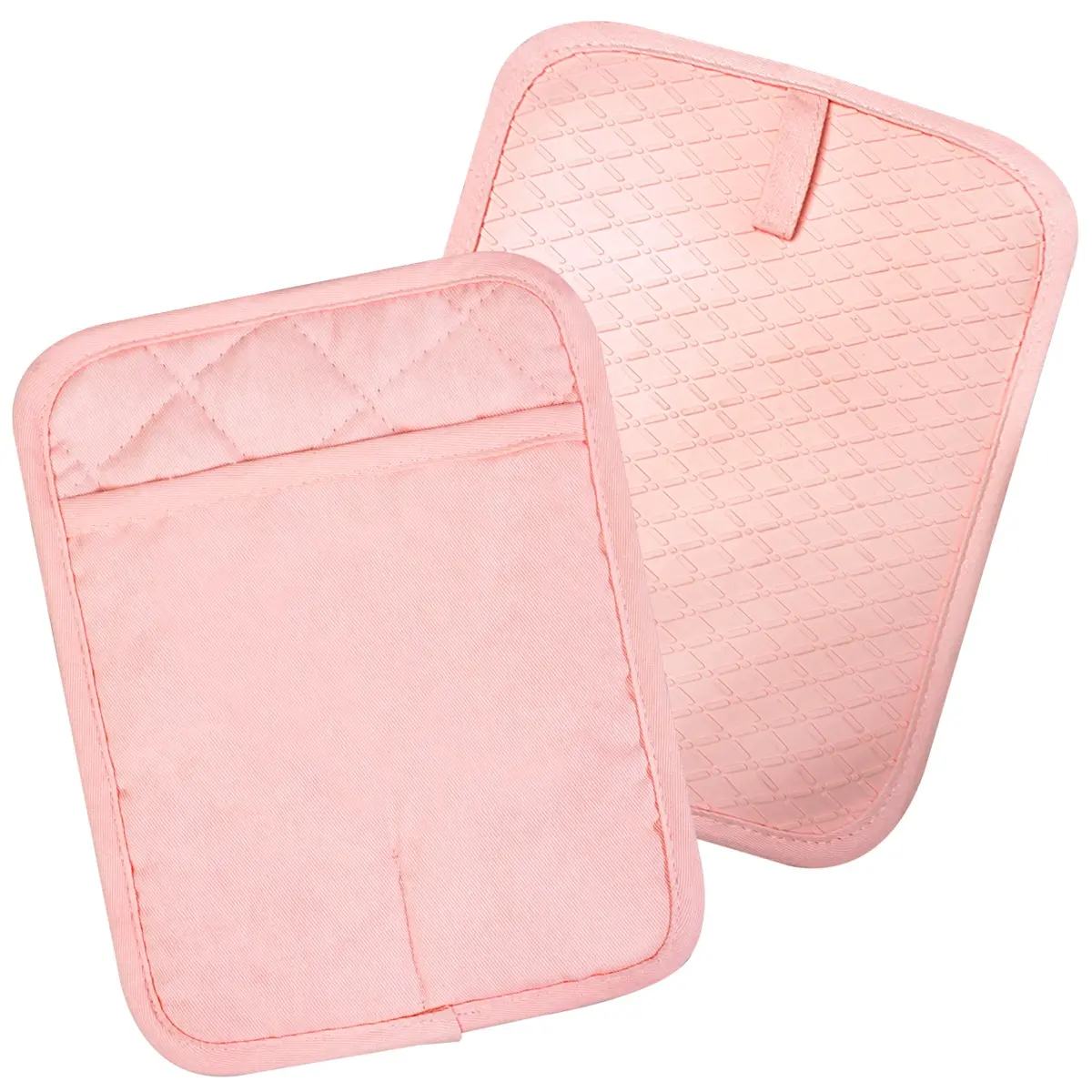 Soporte para maceta de algodón y silicona, resistente al calor, color rosa, con bolsillo, para cocina, gran oferta