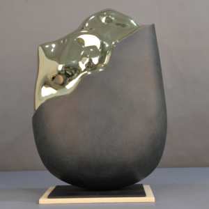 Escultura de acero inoxidable para Decoración de mesa, escultura de lujo, electrochapado, arte moderno dorado para decoración elegante de mesa de <span class=keywords><strong>Hotel</strong></span> - Product Image 1