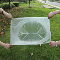 Sacs à soufflets latéraux thermoscellables en PE à fond carré, transparents, grand format, taille personnalisée, plats, recyclables, de qualité alimentaire, pour écouteurs