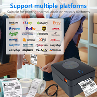 Label Thermal Langsung 110mm FBA USB 203dpi POS Stiker Pengiriman Pengemasan Waybill Printer Barcode Stok Pencetakan