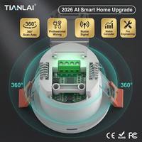 Sensor Kehadiran Manusia TianLai KS-15T/WU Tuya Smart Home Zigbee WiFi, Detektor Gerak Radar MmWave, Sistem Alarm Keamanan