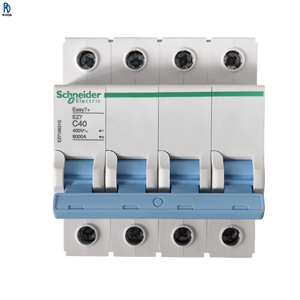 เบรกเกอร์ขนาดเล็ก EZ7 C40 4P สวิตช์ป้องกันโอเวอร์โหลด อุปกรณ์ไฟฟ้าแรงดันต่ำ ระบบจ่ายไฟ 3 เฟส เพื่อความปลอดภัย - Product Image 1
