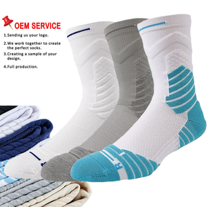 Chaussettes de sport Preme, chaussettes de gym athlétiques avec logo personnalisé, fabricant de chaussettes de basketball pour hommes, calcetines antidérapantes - Product Image 1