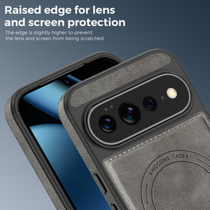 Étui magnétique en cuir vegan pour Google Pixel 11 Pro XL 10 Pro XL 10A 9A 9 Pro <span class=keywords><strong>8</strong></span>, coque de téléphone professionnelle mince classique antidérapante - Product Image 4