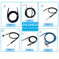 OEM ODM M10 G1/2 Dişli Paslanmaz Çelik Dijital Prob Sıcaklık Sensörü -40~+125 Enerji Sensörü için 1 Yıl Garanti