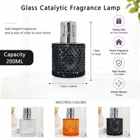 Lampu Aroma Katalitik Kaca Potongan Berlian 200ml Grosir Langsung dari Pabrik OEM Kustom Mewah untuk Dekorasi Rumah