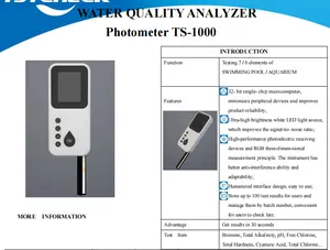 Water Analyzer 7-In-1 Multi-Parameter Water Meter Tester Voor Zwembad, hot Tub Spa, Aquaria