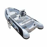 Bateau dinghy semi-rigide, en forme de v profond, 4m, matériel hypalon 400