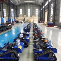550mm All Terrain op afstand bestuurbare rupsmaaier op benzine, RC grasmaaier voor boomgaard, helling, talud, CE gecertificeerd