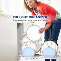 Étagère à casseroles amovible à un seul niveau en acier inoxydable, multifonctionnelle pour ustensiles de cuisine et rangement domestique