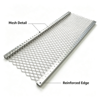 Grille de protection de gouttière en métal perforé à mailles losangées en aluminium sur mesure OEM pour le drainage des eaux de pluie et la protection contre les feuilles