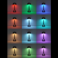 Wiederaufladbare LED-Tischlampe mit Fernbedienung, RGB-Mehrfarboptionen, Kabellose Aluminium-Leuchte für Heim- und Gastgewerbedekoration
