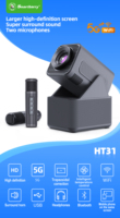 Proyektor Karaoke Android HD Tiga-dalam-Satu HT31 Terbaru dengan Stand yang Dapat Disesuaikan, Dua Mikrofon, Home Theater, Proyektor Video 1080P