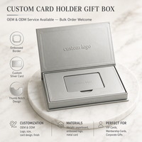 Porte-cartes de visite personnalisé en gros, étanche, en carton, avec doublure en éponge, emballage de luxe sur mesure pour cartes de crédit