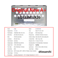 شاشة LCD أصلية جديدة مقاس 13.3 بوصة بدقة 1920*1080 EDP 30pins طراز LM133LF6L02 N133HCE EN2 GT3 LQ133M1JX20 B133HAN06.8 NE133FHM N56 E7A