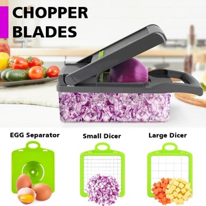 14sets Household Kitchen Mandoline <b>Vegetable</b> <b>Cutter</b> Set with Container and Handle ABS & Stainless Steel - Product Image 4