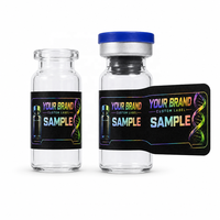 Étiquettes adhésives pour flacons de 3 ml, 5 ml, 10 ml, étiquettes en vinyle pour emballages cosmétiques, peptides, forme rectangulaire, gaufrage/débossage