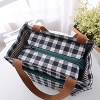 Sac fourre-tout imperméable à imprimé écossais, capacité moyenne, doublure TC, taille personnalisée, idéal pour les trajets quotidiens et comme sac à lunch