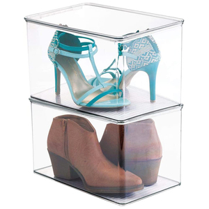 Custom transparent shoe box acrylic manufacturer,home storage and display clear acrylic shoe box