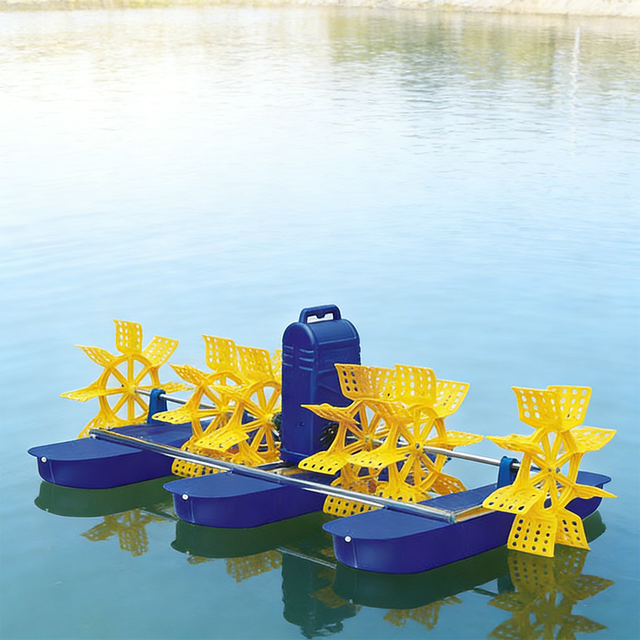Guanlian Hot Selling Pond Aerator and Paddlewheel Plastic Aerator with 6 Wheels