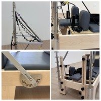 Vente en gros : Reformer de Pilates professionnel en bois d'érable massif de qualité supérieure, équipement de fitness avec tour pour studio et salle de sport