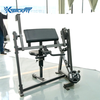 Appareil de musculation professionnel robuste en acier haut de gamme réglable pour curls des biceps assis et triceps