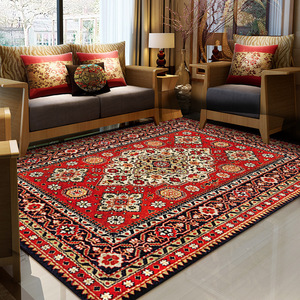 พรมปูพื้นลายเหรียญโบฮีเมียน วาน ซินหลง รูปทรงสี่เหลี่ยมผืนผ้า ผ้ากำมะหยี่คริสตัลกันลื่น เหมาะสำหรับห้องนั่งเล่น โซฟา ห้องนอน - Product Image 1