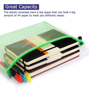 แฟ้มใส A4 แบบตาข่าย มีซิป  กระเป๋าเอกสารพีวีซี แฟ้มพลาสติก  ใส่เอกสาร  รับทำโลโก้  สำหรับเอกสารธุรกิจ - Product Image 3