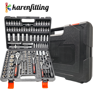 Set kunci pas soket mekanik mobil, Kit perbaikan otomatis profesional dengan casing alat rumah tangga - Product Image 5