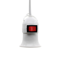 Douille E27 avec cordon d'alimentation de 5 m pour suspension, support de lampe, adaptateur de douille d'ampoule de lustre avec interrupteur à clé indépendant