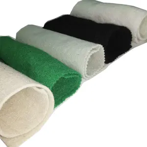 Tissu géotextile non tissé perforé par <span class=keywords><strong>aiguille</strong></span> blanche de <span class=keywords><strong>fibre</strong></span> d'agrafe pour le système de stabilisation de pente de port Geo Fabric - Product Image 1