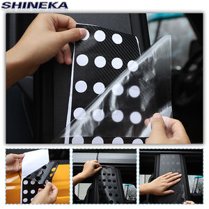 Pegatinas de pilar central para ventana de coche, accesorios de PVC/fibra de carbono, versión de cuatro puertas, patrón de bandera <span class=keywords><strong>americana</strong></span> para <span class=keywords><strong>Bronco</strong></span> 21 +, gran oferta - Product Image 4