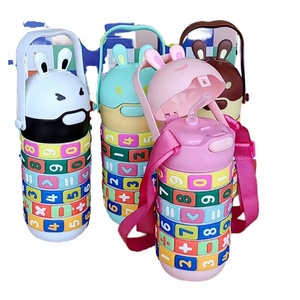 Botella para Bebés, Antiderrames, con Pajita, 520 ml, Reutilizable, Segura para Alimentos, para la Escuela, Guardería, Viajes, Estimula el Desarrollo Cerebral - Product Image 2