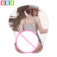 Tapis de souris 3D ergonomique Sexy Breast Oppai Busty Boob Anime Girl Gamer Repose-poignet pour ordinateur portable PC Clavier