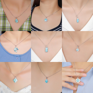 Serene Handiwork Natural Larimar Fine Colgantes & Charms Artesanal Plata de Ley 925 Joyería única y elegante - Product Image 3