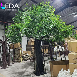 Grand arbre artificiel LEDA naturel, unique, pour extérieur et intérieur, en fibre de verre durable, idéal pour la décoration de mariage - Product Image 6