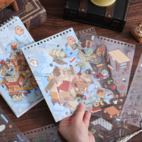 Lot de 37 autocollants décoratifs 3D pop-up pour enfants, série Monde Fantastique : Scènes de journal en relief pour le bricolage