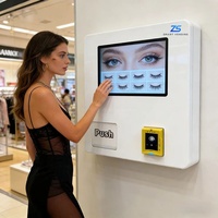 Máquina Expendedora de Pestañas de Pared con Pantalla Táctil de 15.6 Pulgadas, Dispensador de Pestañas Postizas, Pago con Tarjeta, WiFi, 4G, SDK, Compatible con ADA, Salón de Belleza