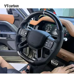 YTcarbon Customized Racing Car Carbon Fiber Steering Wheel For Defender Steering Wheel