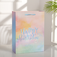 Sacs miniatures d'anniversaire en carton ivoire de haute qualité, écologiques et recyclables, avec poignée en nylon et logo personnalisé pour chaussettes