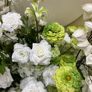 زهور اصطناعية واقعية لتزيين طاولات حفلات الزفاف والمناسبات، ترتيبات نباتية حريرية لحفلات أعياد الميلاد - Product Image 4