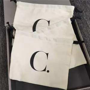 Chuanghua sacchetto di abbigliamento per bambini in cotone naturale personalizzato imballaggio sacchetti di cotone con sacchetto di polvere di lusso con Logo stampato personalizzato