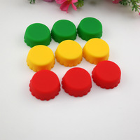 Bouchons de bouteille de bière en silicone ronds avec logo imprimé sur mesure, bouchons universels pour économiser l'eau et la bière, bouchon réutilisable en silicone pour bouteille