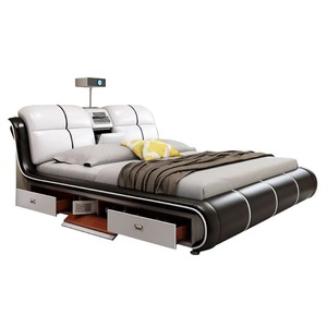 Commercio all'ingrosso multifunzionale letto in pelle 1.8m moderno minimalista doppio letto in pelle Art 1.5m camera da letto mobili - Product Image 5