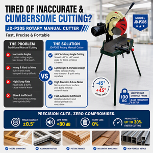 Machine de découpe manuelle rotative JD-P305 pour profilés en aluminium, découpe précise à 45 degrés pour la fabrication de fenêtres et de portes - Product Image 3